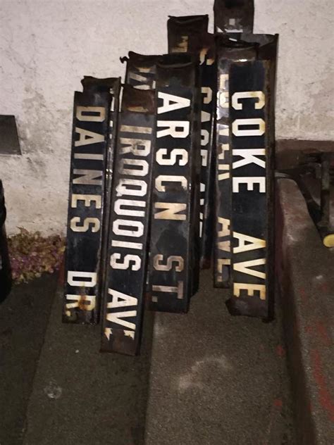 1900s porcelain street signs